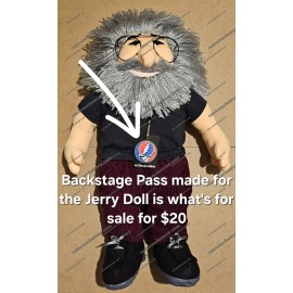 Grateful Dead - Jerry Garcia Doll Tour Laminate Accessory, SYF, JGB