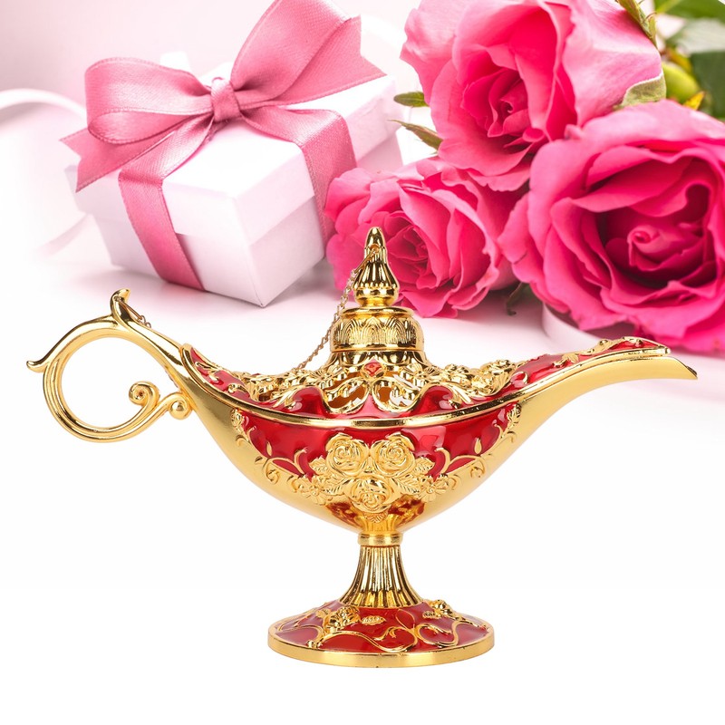 Magic Genie Lamp Exquisite Colorfast Eye Catching Alloy Embossed Pattern