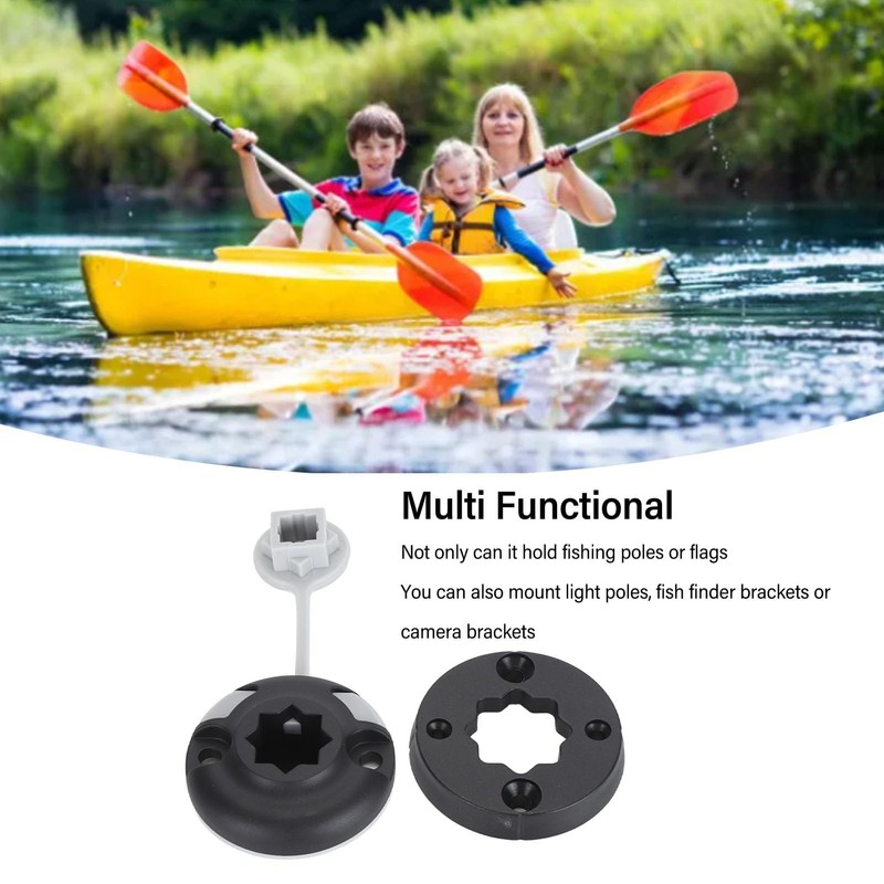 Kayak Flag Base Easy Installation Replacement Durable Rail Mount Kayak