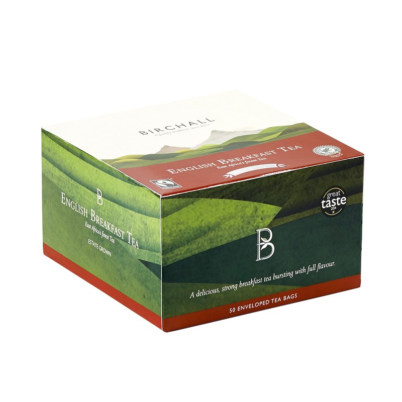 Birchall English Breakfast Tea 50 Enveloped Tea Bags 125g
