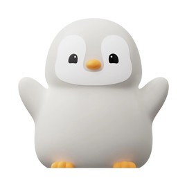 QonSaSiao Penguin Nursery Night Light,LED Squishy Silicone Lamp,2 Levels Dimmable Bedroom Nightlight for Kids,Touch Light,Dorm Decor lamp,Baby Boys Girls Gifts (Standing Penguin)