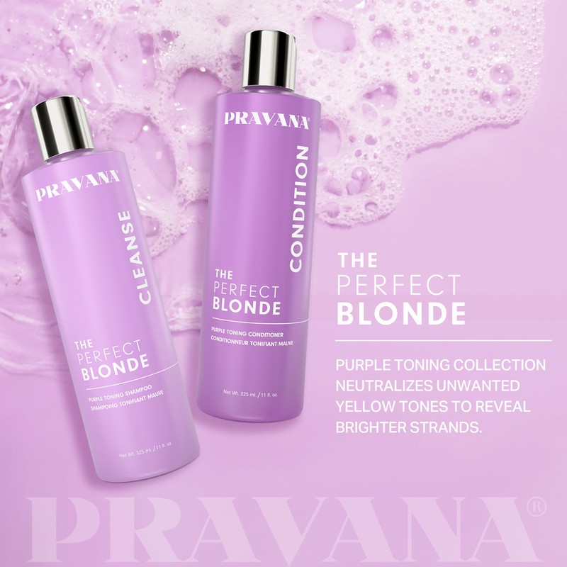 Pravana The Perfect Blonde Purple Toning Conditioner | Neutralizes Brassy,