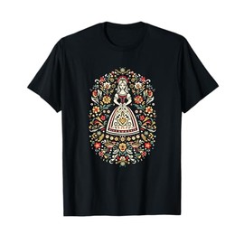 Traditional floral folk art balkan art T-Shirt