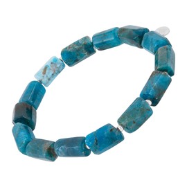 Silpada 'Tales of Teal' Sterling Silver Blue Apatite Stretch Bracelet, 6.5"