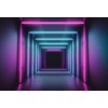 Neon Glow Fabric Corridor Party Backdrop - 8x6ft, Perfect for