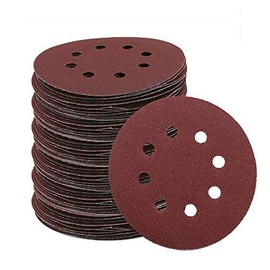 WOIWO 20PCS 5-Inch 125MM Round Circular Sandpaper Eight-hole Sandpaper Gravel 60 Hook Ring Grinding Wheel Polishing