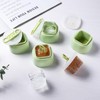 4 Pcs Silicone Ice Cube Molds set with Lids, Easy