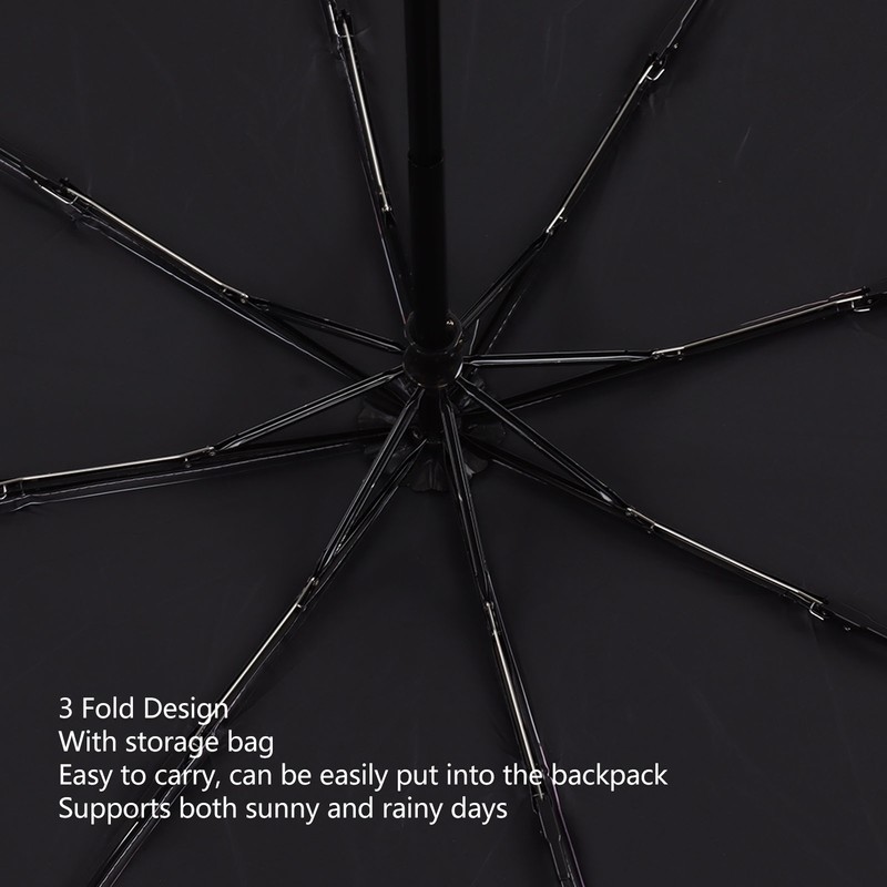 Children Umbrella 3 Fold Reflective Edge Cartoon Portable Kids Sun