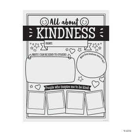 Fun Express Kindness Posters - Educational - Teacher Posters for Classroom Elementary Toddlers - Preschool Classroom Supplies - Decorations Classroom, Kindness Decorations - 30 Pieces