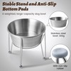 Wellbro Elevated Dog Bowls for Medium&Small Dogs - Stainless Steel
