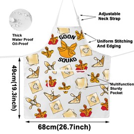 JNIAP Crab Rangoon Apron Crab Rangoon Lover Gifts Goon Squad Crab Rangoon Gift (GOON SQUAD ap), Large