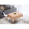 Bonamaison Kitchen Decoration, Tablecloth, Orange, Off White, 140 x 140