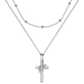 J.MUEN Women's Necklace 925 Silver, Gifts for Christmas, Mother's Day, Birthday, Valentine's Day, Jewellery for Wife, Mother, Girlfriend, Sterling Silver, Cubic Zirconia