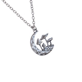 SanLan Forest Cute Mushroom Pendant Charm Mushroom Jewelry Necklace, Metal, not known