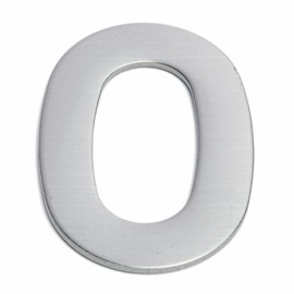 Romak SNN00 Stainless Steel Numeral Stick On, Number 0, 75 mm Size