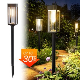 Elegant Solar Pathway Lights Modern Luxury | Auto On/Off & Waterproof | For Garden, Yard & Driveway,solar outdoor lights,Solar Floor Lamps Outdoor Lights,Decorative,Rechargeable:_Cold White_8 Pack best value(90% choose it!)