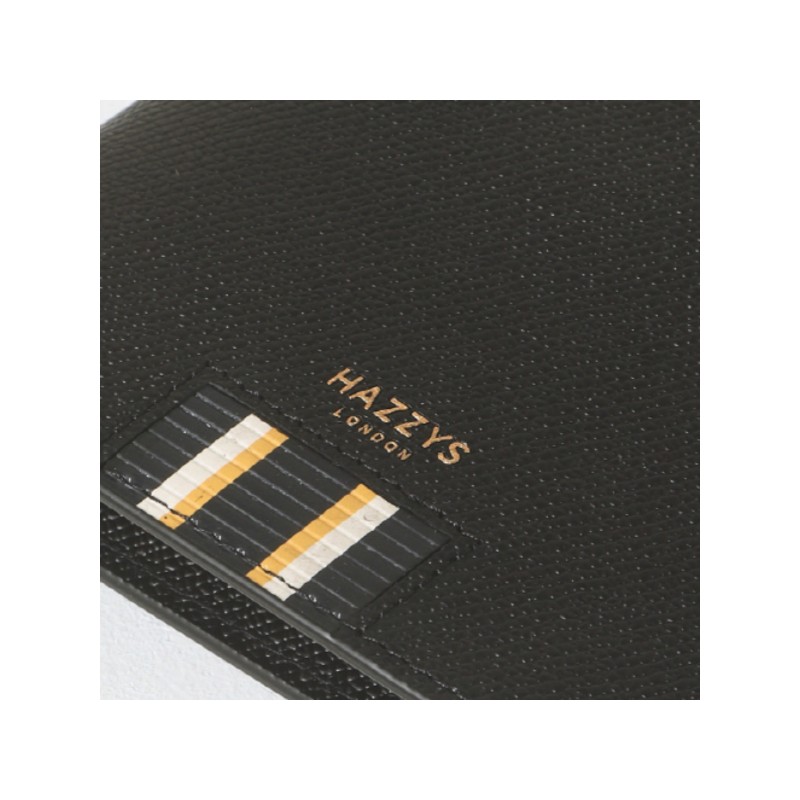 Hazzys (광주신세계)블랙 로고배색 소가죽 반지갑HJWA3F506BK (Gwangju Shinsegae) Black Logo Color