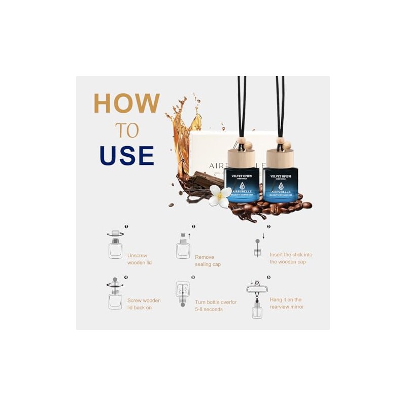 AirPurelle Amber Vanilla Car Air Fresheners - 2 Pack