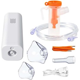 Inhalador de Malla portátil (con Conjunto Completo de Accesorios) para Adultos y niños, Adecuado para Uso doméstico y de Viaje.