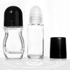 2 PCS Empty Glass Roller Bottles Plastic Roller Ball,Deodorant Roll