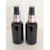 Meliars Dispensador 30 Ml Negro Cristal Bomba Aluminio (10 Piezas)