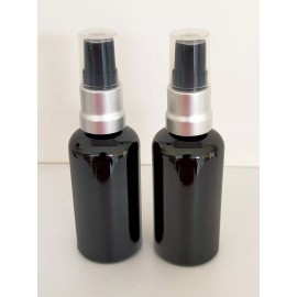Meliars Dispensador 30 Ml Negro Cristal Bomba Aluminio  (10 Piezas)