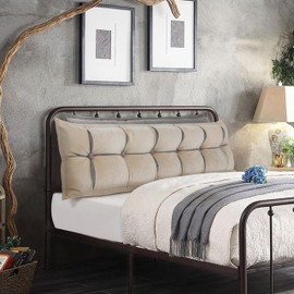 BNCKTRD Headboard Backrest Set of 2 Pack Chenille Reading Pillows for Daybed Couch Support Throw Pillows for Sitting in Bed Adult, Boho Decorative Large Wedge Bolster for King Size Bed