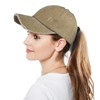 Epsoco Womens Criss Cross Ponytail Baseball Cap Washed Distressed Ponytail
