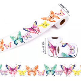 500 Pcs Spring Tags Bulletin Borders Stickers, Watercolor Butterfly Stickers, Classroom Decor Theme Birthday Party Favors Supplies
