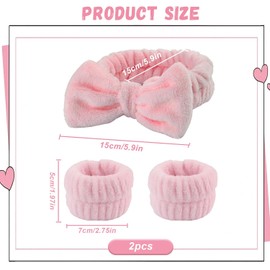 6 diademas para spa y muñeca, Diadema de Spa Facial,Diademas para Cabello Mujer,Toalla Microfibra Cabello,Mujeres Spa Facial Maquillaje Lavar Cara Yoga Skincare Headband (Rosa/Blanco)