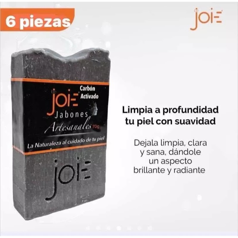 Be Joie Paquete (6) Jabón Artesanal Vegano De Carbón Activado
