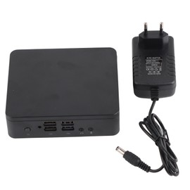 Fanless Mini PC 4GB RAM 64GB SSD 4K Output HD VGA Output Gigabit USB3.0 Mini Computer for Win10 Display Office ( 100‑240V)