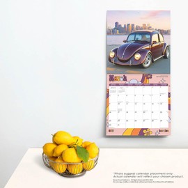Love Bug | 2025 12 x 24 Inch Monthly Square Wall Calendar | Plastic-Free | Motor Club | German Motor Car Beetle