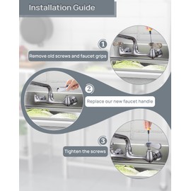 Phivan Commercial Faucet Parts Kitchen Faucet Handle Replacement Kit - Lever Handles 0.43" Round Stem Hole Ideal for Kitchen, Laundry, Restaurant, and Industrial Use (Blue)