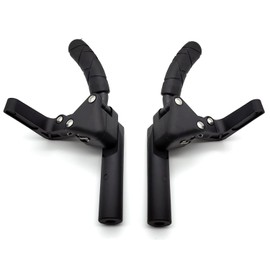 TiLite Compact Push to Lock Wheel Locks - Composite Pull to Lock Wheelchair Parts (1 Pair, Black)