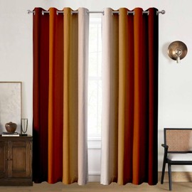 GOLDLAWN Burnt Orange Ombre Blackout Curtains 84 Inch Length 2 Panels Set, Abstract Terracotta Gradient Room Darkening Curtain for Living Room Bedroom Window Privacy Modern Decorative Grommet Drapes