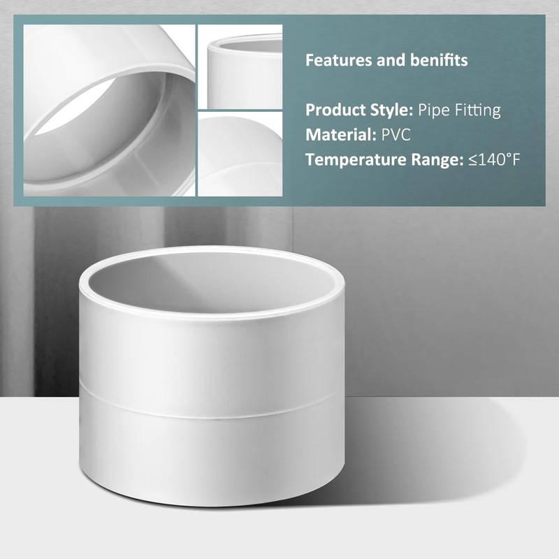 GULUANT 20 Pack Replacement Central Vacuum 2" PVC Stop Coupling