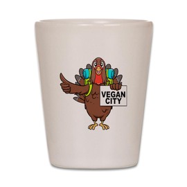 CafePress Holiday Thanksgiving No Meat Turkey Unique and Funny Shot Glass
