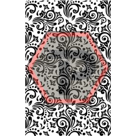 Tactical Penguin Lace Stencil, 7x11", High Bake - High Heat - Oven Cured Vinyl Stencil for Cerakote, Gunkote, & Duracoat DIY Spray Paint & Coating Projects