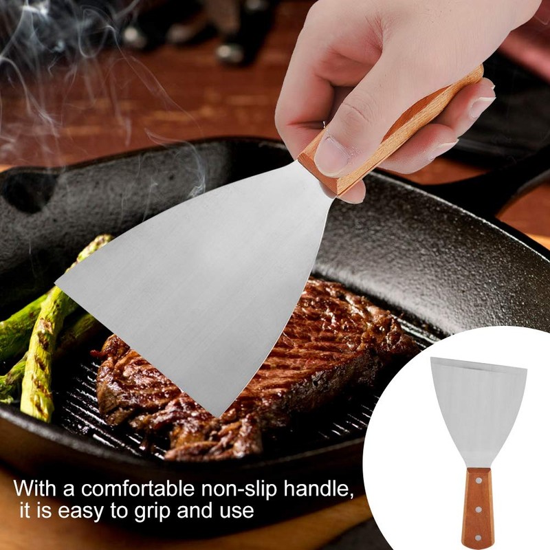 Iron Skillets Turner BBQ Grill,Stainless Steel Non-Stick BBQ Grill Flipper