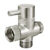 Solid Brass 3-way G1/2 Shower Diverter (Brushed Nickel)