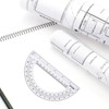 EBOOT Plastic Protractor Math Protractors 180 Degrees, 6 Inch, Pack