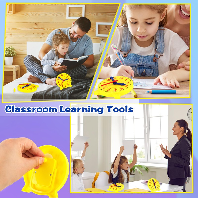 Octaday 28 Pcs Teaching Clock Kit 4 inch to Tell