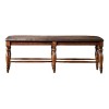 Intercon Furniture Kingston 54" Traditional Wood Backless Bench in Brown