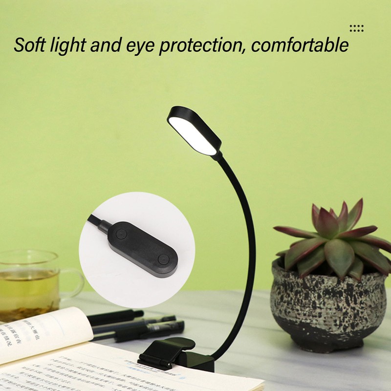 Book Light Small Lightweight Vertical Head Clip On Reading Light