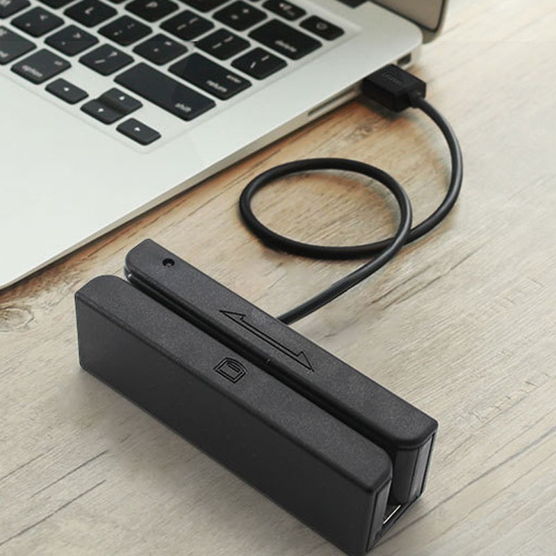 3 Track Magnetic Stripe Card Reader Bidirectional Manual USB Card