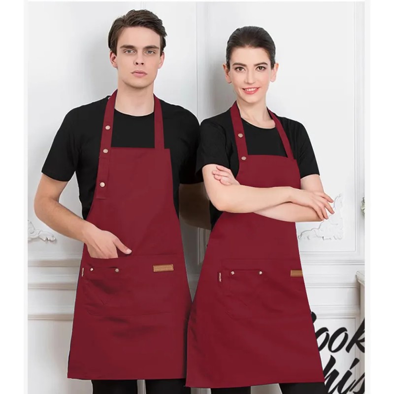 5pzs Delantales De Lona Ajustables, Para Chef O Art