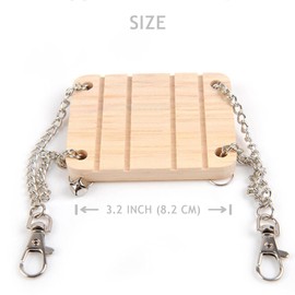 Meow&Woof Hamster Swing Toy Wooden Swing with Adjustable Hanging Chain for Mouse Chinchilla Rat Gerbil and Dwarf Hamster Hanging Bed Hammock Cage Exercise Accessory