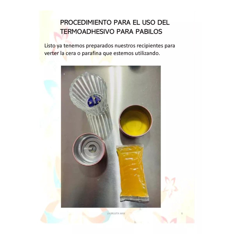 La Brujita Wax Termoadhesivo Para Pabilos 3 Piezas