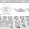 Lotus Shower Steamer Tray, Silicone Soap Dish, 4 Pack Lotus